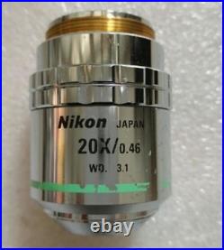 1Pc Used Nikon Metallographic Microscope Objective Cf Plan 20X/0.46 cv
