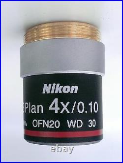 4X E Plan Nikon Microscope Objective