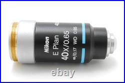 Almost Unused Nikon Microscope Objective E Plan 40x 0.65 From JAPAN
