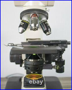 Asbestos Binocular Microscope Kit Rebuilt Nikon Alphaphot YS2H with Plan 40x Ph3