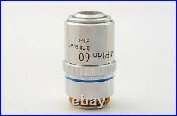 CLEAN GLASS Nikon M Plan 60X/0.70 ELWD Microscope Objective Lens 20.25mm 22474