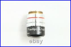 Clear Glass Nikon plan apo 4X/0,20 160/- Lens 4x Microscope Lens 3581