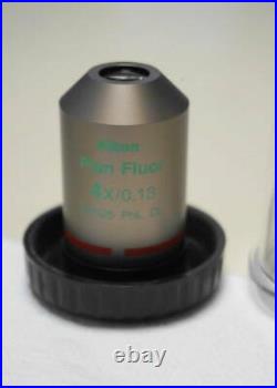 Microscope Objective Lens Nikon CFI Plan Fluor 4x NA0.13 Limited Japan OTE274