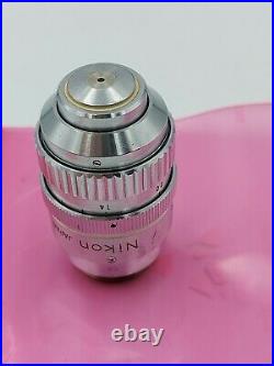 NIKON PLAN100 0.90 DRY 160/0.14-0.20 Microscope Objective Lens