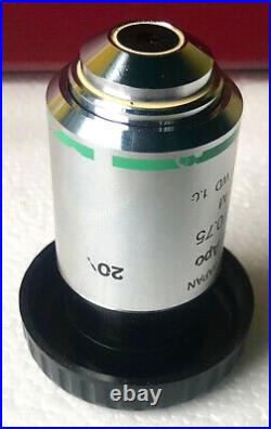 NIKON PLAN APO 20X/0.75 WD 1.0 OBJECTIVE Eclipse Microscope E200 E400 E600