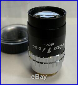 NIKON Plan 1X/0.04 Microscope Objective Lens 160mm Great Micro Macro Photography