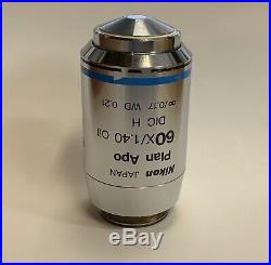 NIKON Plan Apo Apochromat 60X/1.40 Oil DIC H Microscope Objective