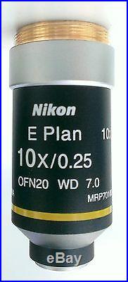 Nikon 10x E Plan Microscope Objective Lens