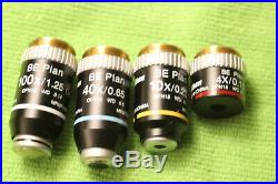 Nikon BE Plan for Eclipse Infinity 4x 10x 40x 100 oil Microscope Objectives