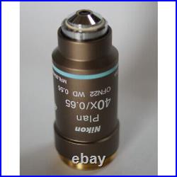 Nikon Biological Microscope Objective Lens CFI E Plan 40 EX Limited From JAPAN