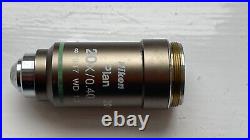 Nikon CFI160 Plan 20x/0.40, WD 1.3 objective for eclipse microscope