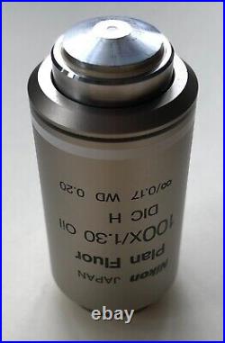 Nikon CFI 100X NA1.30 Plan Fluor oil DIC H microscope objective