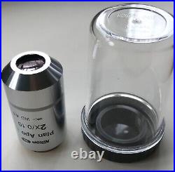 Nikon CFI 2X NA0.10 plan apo lambda in case MRD00025 microscope objective