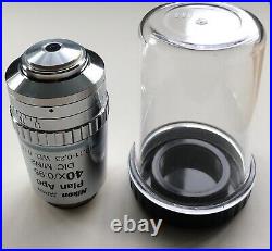 Nikon CFI 40X NA0.95 dry Plan Apo DIC M/N2 microscope objective cased