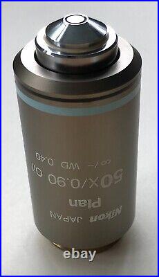 Nikon CFI 50X NA0.9 Plan Fluor oil microscope objective
