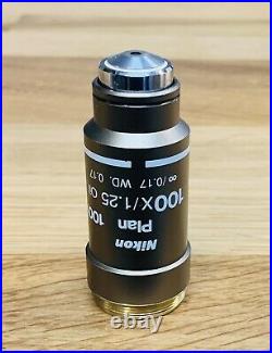 Nikon CFI Plan 100x Oil Microscope Objective Eclipse 50 55i E200 E400 E600 Ci
