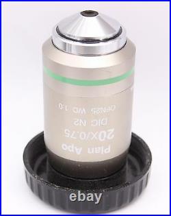 Nikon CFI Plan Apo 20x 0.75 DIC N2 /0.17 WD 1.0 Microscope Objective