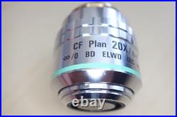 Nikon CF Plan 20x/0.40? /0 ELWD BD DIC Infinity Microscope Objective
