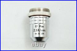 Nikon CF Plan 2.5x / 0.075 EPI WD 8.8 Microscope Brightfield Objective #1925