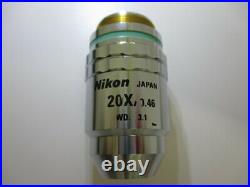 Nikon CF Plan EPI 20x/0.46 /0 EPI WD 3.1 Infinity Microscope Objective Lens RMS