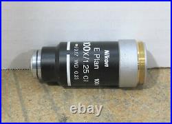 Nikon E Plan 100x/1.25 Oil /0.17 WD 0.23 Objective for Eclipse E200 Microscope