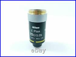 Nikon E Plan 10x/0.25 /- WD 7.0 Microscope Objective