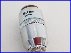 Nikon E Plan 40/0.65 160/0.17 Microscope Objective Lens Free