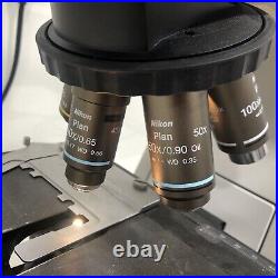 Nikon Eclipse 50i Microscope with 2 x CFI 10x/22 Eyepieces with 4 PLAN x Optics