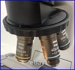 Nikon Eclipse 50i Microscope with 2 x CFI 10x/22 Eyepieces with 4 PLAN x Optics
