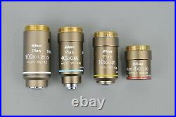 Nikon Eclipse 50i Microscope with Nikon Plan 4x 10x 40x 100x Objectives
