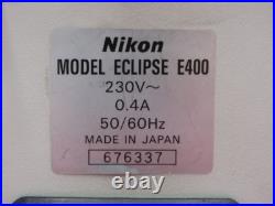 Nikon Eclipse E400 Bilogical Microscope 1x Plan 20x/0.40 Oil 1x 100x/1.25 Oil