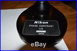 Nikon Eclipse E400 microscope 4 Plan Obj. With Ergonomic Head and Phase Contrast