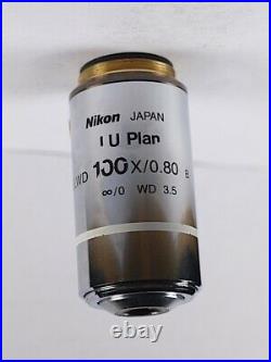 Nikon LU Plan ELWD 100x B EPI M25 Eclipse and L/LV Series Microscope Objective