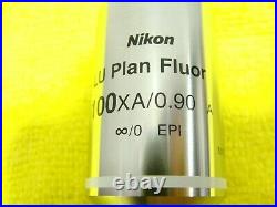 Nikon LU Plan Fluor 100x Microscope Objective 100XA/0.90 A OFN25 MUE10901 EPI