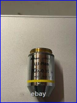 Nikon LU Plan Fluor 10x/0.30 A OFN25 WD 17.5 MUE10100 Microscope Objective Lens