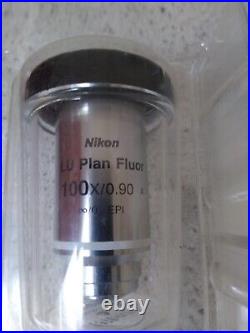 Nikon LU Plan Fluor EPI 100X / 0.9 NA microscope objective