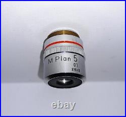 Nikon M Plan 5x 0.10 RMS Optiphot Epiphot Lens Microscope 210mm