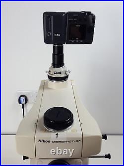 Nikon Microphot-SA Microscope with 6 Objectives M Plan, Vickers DIN, Zeiss ph2