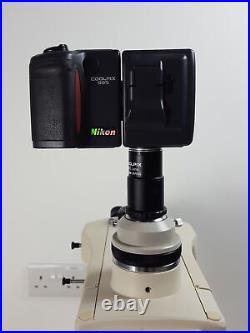 Nikon Microphot-SA Microscope with 6 Objectives M Plan, Vickers DIN, Zeiss ph2