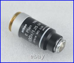 Nikon Microscope E Plan 100x Oil Objective M25 CFI Infinity Eclipse E400 E200