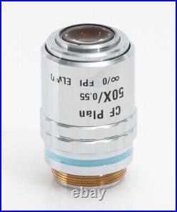 Nikon Microscope Lens Cf Plan 50x/0.55 Elwd Epi
