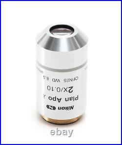 Nikon Microscope Lens Cfi Plan Apo Lambda 2x/0.10 WD 8.5mm MRD00025