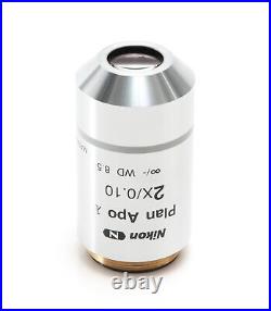 Nikon Microscope Lens Cfi Plan Apo Lambda 2x/0.10 WD 8.5mm MRD00025