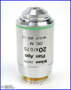 Nikon Microscope Lens Plan Apo 20X/0.75 Dic M MRD00201 #11253