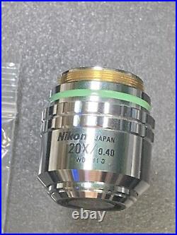 Nikon Microscope Objective Lens CF Plan 20X/0.40 E /0 BD ELWD DIC