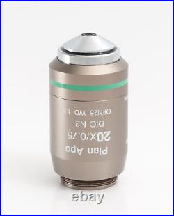 Nikon Microscope Objective Plan Apo 20x/0.75 DIC N2 OFN25 WD 1.0