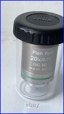 Nikon Microscope Objective Plan Apo 20x/0.75 DIC N2 in excellent condition