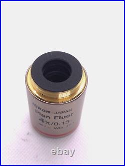 Nikon Microscope Objective Plan Fluor 4x/0.13 WD 17.1 Infinity/- Eclipse