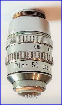 Nikon Microscope Oil Immersion Objective Plan 50x/0.85 Oil 160/- with iris