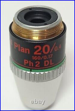 Nikon Microscope Phase Contrast Objective E Plan 20/0.4 Ph2 DL (Dark Low)